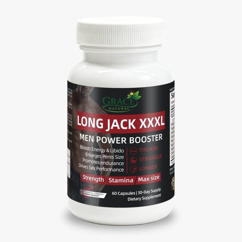 Long Jack XXXL — 60 Capsules · 30-Day Supply, Grace Natural, marketed and distributed by Grace Danez Resources